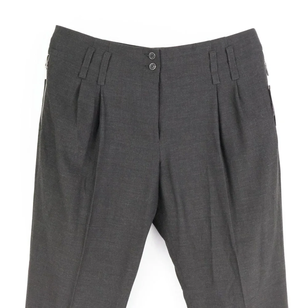 Michael Kors Dress Pants Womens Sz 16 Gray Pleated Front Zipped‎ Pockets NWT $99